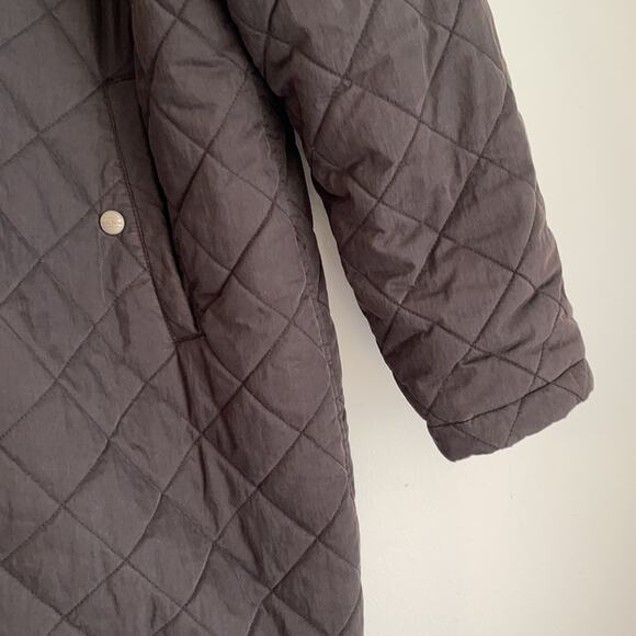 Vintage L. L. Bean Thermore quilted insulated removable hood longline coat sz 24 - Picture 5 of 9